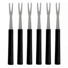 Conjunto de Garfos para Petiscos 6 pçs Preto em Inox CJGA-004PT - Hauskraft