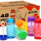Conjunto de garrafas Bubble MAPIXO, pacote de 48 com varinha, 2 onças e 8 cores, festa infantil Conjunto de garrafas Bubble MAPIXO, pacote de 48 com varinha, 2 onças e 8 cores, festa infantil