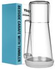 Conjunto de garrafas de água de cabeceira Wikapy Clear Glass 650 ml com porta-copos Conjunto de garrafas de água de cabeceira Wikapy Clear Glass 650 ml com porta-copos