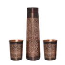 Conjunto de garrafas de água de cobre com 2 copos Ayurveda Health 1L