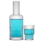 Conjunto de garrafas de água e copos JoyJolt Elle Fluted Glass