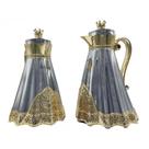 Conjunto de Garrafas Términas 1 Litro e 700 ML Sophie Luxo Quente Frio Inox Prata/Dourada G95 - Gran Belo