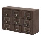 Conjunto de gavetas de mesa Kate and Laurel Apothecary Wood 9 gavetas