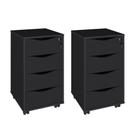 Conjunto de Gaveteiros Mansfield Preto