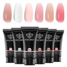 Conjunto de gel de poliéster para unhas modelones 6 cores Jelly Nude Pink 90ml