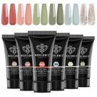 Conjunto de gel de unhas Poly Modelones, kit de tubos de 6 cores para todas as estações