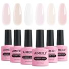 Conjunto de gel para unhas AIMEILI Hema Free Rubber Base 6x10ml Soak Off Conjunto de gel para unhas AIMEILI Hema Free Rubber Base 6x10ml Soak Off