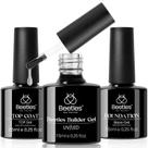 Conjunto de Gel para Unhas Beetles - 3 Unidades (Base, Top Coat e Builder Gel)