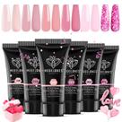 Conjunto de gel para unhas Poly Modelones, coleção Pink Confetti