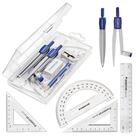 Conjunto de geometria matemática, kit de transferidor de bússola STAEDTLER de 10 peças