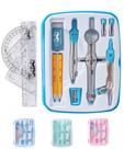 Conjunto de geometria Mr. Pen de 13 peças com caixa de armazenamento inquebrável