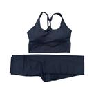 Conjunto De Ginástica E Yoga Feminino Em Cor Sólida Com Top Esportivo Com Alças Cruzadas E Leggings Conjunto De Ginástica E Yoga Feminino Em Cor Sólida Com Top Esportivo Com Alças Cruzadas E Leggings