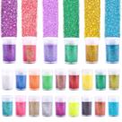 Conjunto de glitter LICOOL 24 cores para resina, artesanato e maquiagem Conjunto de glitter LICOOL 24 cores para resina, artesanato e maquiagem
