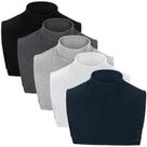Conjunto de gola Dickey SATINIOR de gola alta falsa para mulheres (5 unidades)