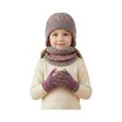 Conjunto De Gorro, Cachecol E Luvas De Lã Para Crianças Pequenas, Gorro Quente Para Meninas E