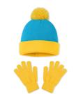 Conjunto de gorro de cosplay e luvas WooHand amarelo e azul
