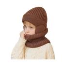 Conjunto De Gorro E Cachecol De Inverno Para Crianças, Gorro De Malha Quente Para Esqui De 4 a 10
