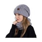 Conjunto De Gorro E Cachecol De Inverno Para Mulheres Com Forro De Fleece Grosso, Proteção Contra O