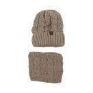 Conjunto De Gorro E Cachecol De Inverno Para Mulheres Com Forro De Fleece Grosso, Proteção Contra O