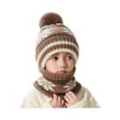 Conjunto De Gorro E Cachecol De Lã Macia Para Meninos E Meninas, Chapéus De Tricô Para Crianças No