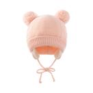 Conjunto De Gorro E Luvas De Inverno Unissex Para Bebês, Gorro De Lã Quente E Proteção Para Ouvidos