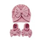 Conjunto De Gorro, Faixa De Cabeça, Luvas E Meias Para Bebês Recém-nascidos, Com Laço Fofo, Gorro Conjunto De Gorro, Faixa De Cabeça, Luvas E Meias Para Bebês Recém-nascidos, Com Laço Fofo, Gorro