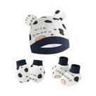 Conjunto De Gorro, Luvas E Meias De Algodão Para Bebês Recém-nascidos, Chapéu Macio, Touca Infantil,