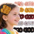 Conjunto de grampos de cabelo Cherrboll, 10 peças florais para bebês e meninas