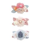 Conjunto de grampos de cabelo Cherrboll, 3 peças de presente floral para bebês e meninas