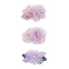 Conjunto de grampos de cabelo Cherrboll Floral, 3 peças, macio, feito à mão