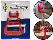 Conjunto De Grampos Sargento Tipo C Para Marceneiro Serralheiro 1 A 3 Polegadas Três Und Brasfort Conjunto De Grampos Sargento Tipo C Para Marceneiro Serralheiro 1 A 3 Polegadas Três Und Brasfort