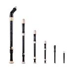 Conjunto de gravadores SMARTWOODI RS-605B preto e marfim (baixo, tenor, alto, soprano, sopranino e garklein)