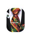 Conjunto de gravata Barry.Wang African Kente Silk 160 cm de comprimento