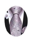Conjunto de gravata Barry.Wang Paisley em seda de 150 cm de comprimento