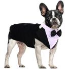 Conjunto de gravata borboleta formal para cães DORA BRIDAL S preto