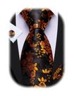 Conjunto de gravatas Barry.Wang Floral Silk 150 cm de comprimento