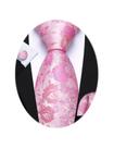Conjunto de gravatas Barry.Wang Light Pink Flower Silk 150x8.5cm