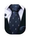 Conjunto de gravatas Barry.Wang Penguin Silk com 8,5 cm de largura Conjunto de gravatas Barry.Wang Penguin Silk com 8,5 cm de largura