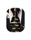 Conjunto de gravatas de morcego Tie Barry.Wang Halloween preto e amarelos