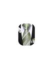 Conjunto de gravatas de seda listrada verde Barry.Wang Sage para homens