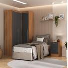 Conjunto de Guarda-roupa Modulado 3 Peças 3 Portas 4 Gavetas Viena Yescasa