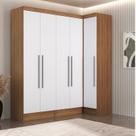Conjunto de Guarda-roupa Modulado 5 Portas 4 Gavetas 2 Peças Viena Yescasa