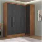 Conjunto de Guarda-roupa Modulado 5 Portas 4 Gavetas 2 Peças Viena Yescasa Conjunto de Guarda-roupa Modulado 5 Portas 4 Gavetas 2 Peças Viena Yescasa