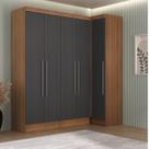 Conjunto de Guarda-roupa Modulado 5 Portas 4 Gavetas 2 Peças Viena Yescasa Conjunto de Guarda-roupa Modulado 5 Portas 4 Gavetas 2 Peças Viena Yescasa