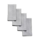 Conjunto de guardanapos de linho Solino Home Classic Hemstitch Soft Grey x4