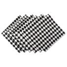 Conjunto de Guardanapos DII Harlequin Preto e Creme 6 Peças