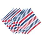 Conjunto de Guardanapos DII Listras Patrióticas 51x51 cm Impermeáveis 6 unidades