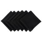 Conjunto de guardanapos DII Solid Collection Algodão preto 20x20cm (6 peças)