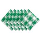 Conjunto de Guardanapos DII Trevo Xadrez 51x51 cm 6 Unidades Algodão