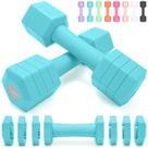 Conjunto de halteres ajustáveis Fragraim 4 em 1 10 libras azul